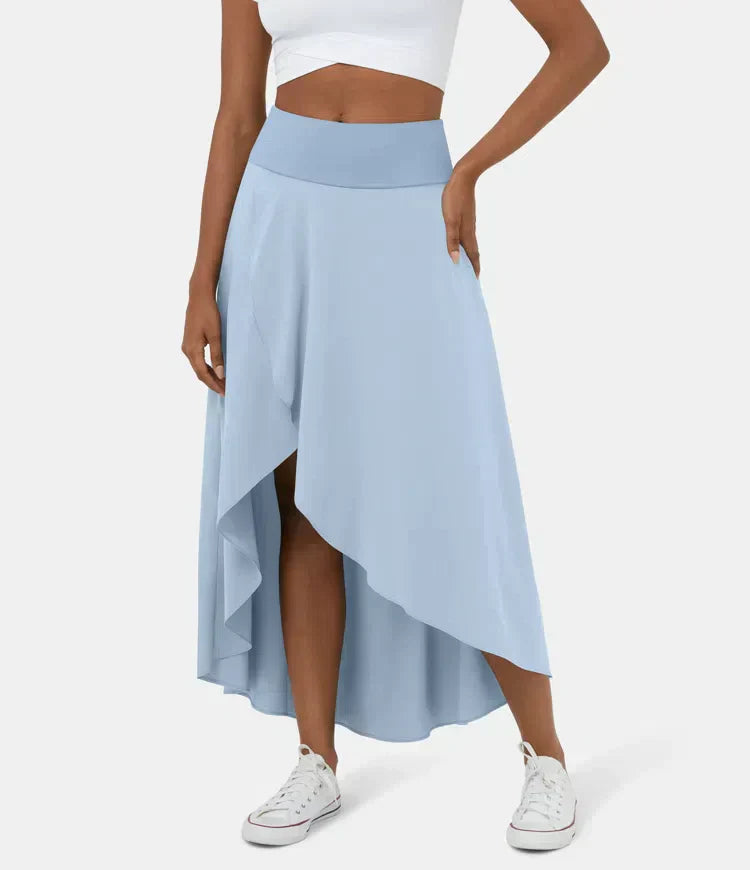 Kennedy | Versatile Ruffled Midi Slit Skirt