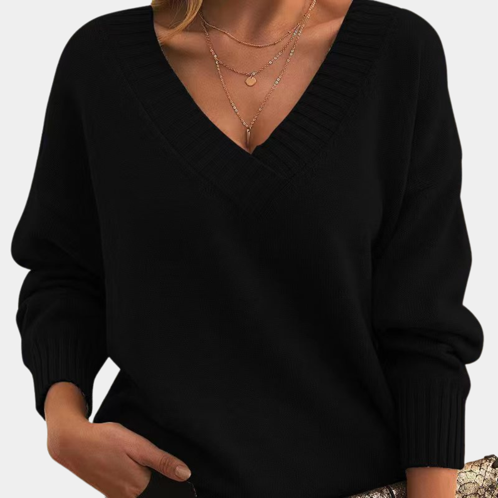 Sarah | Stylish V-Neck Sweater for Women, Perfect for All-Season Wear