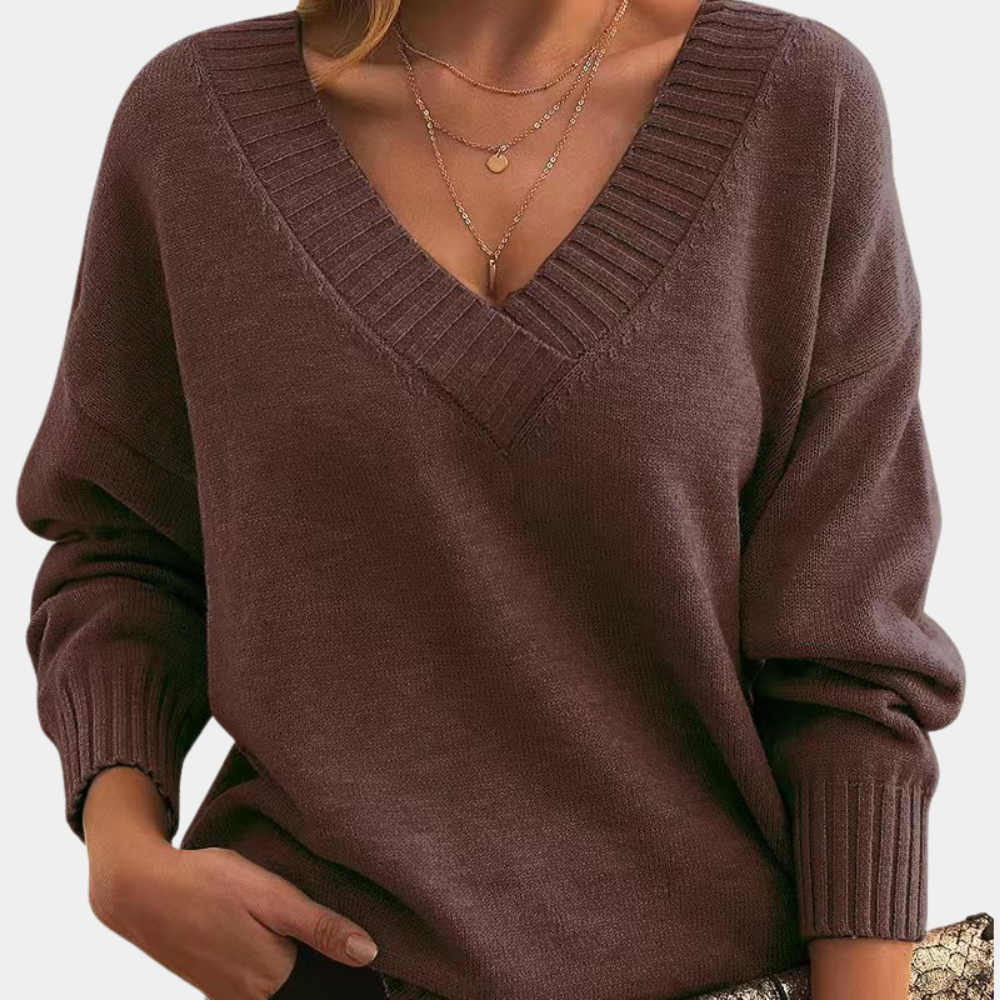 Sarah | Stylish V-Neck Sweater for Women, Perfect for All-Season Wear