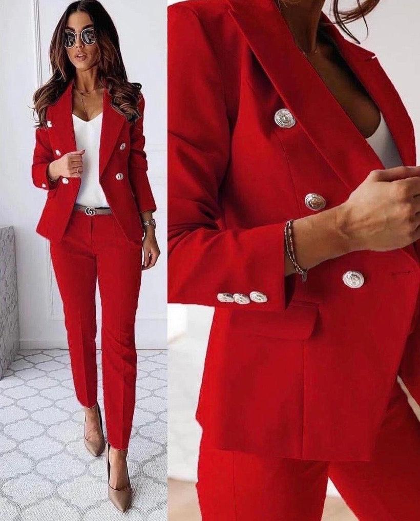 Venus | Elegant Design Double Button Detail Suit for Women