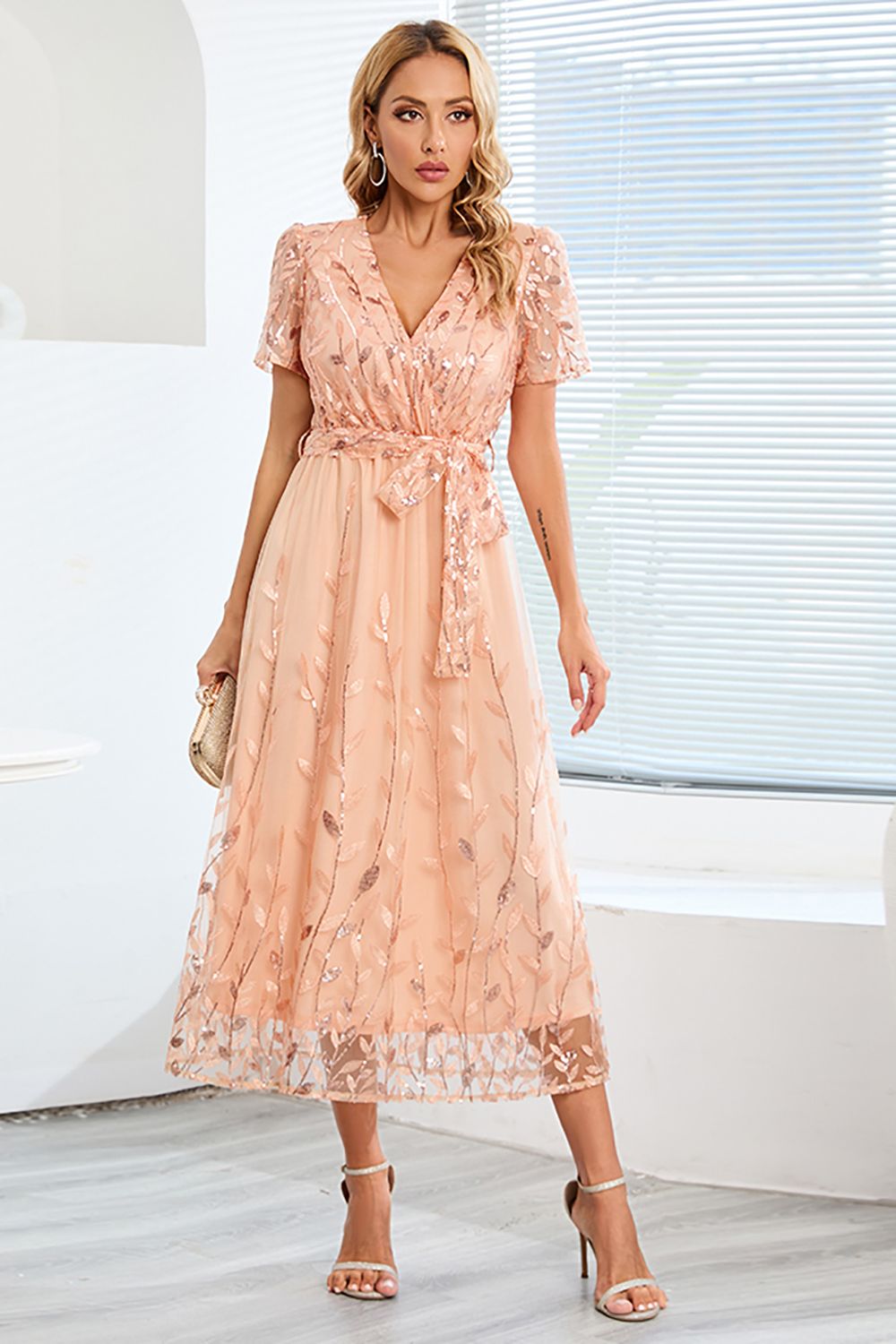 Amber | Stylish A-Line Casual Midi Dress