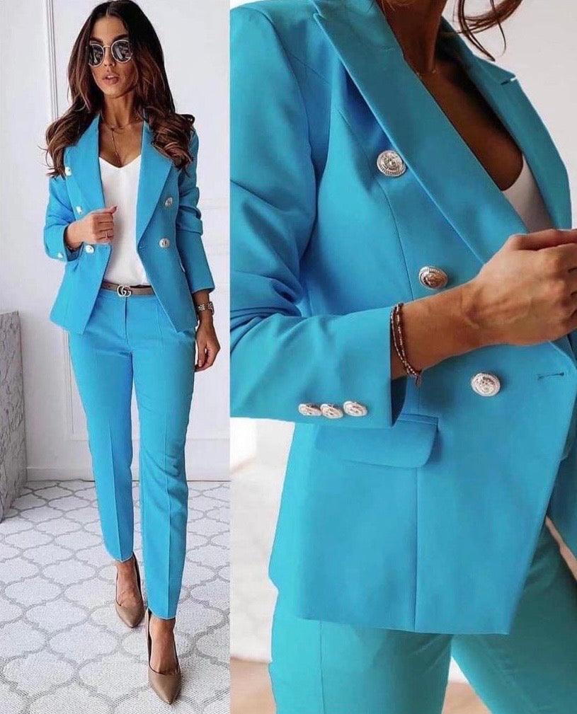 Venus | Elegant Design Double Button Detail Suit for Women
