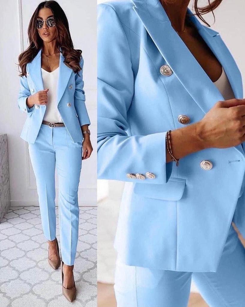 Venus | Elegant Design Double Button Detail Suit for Women
