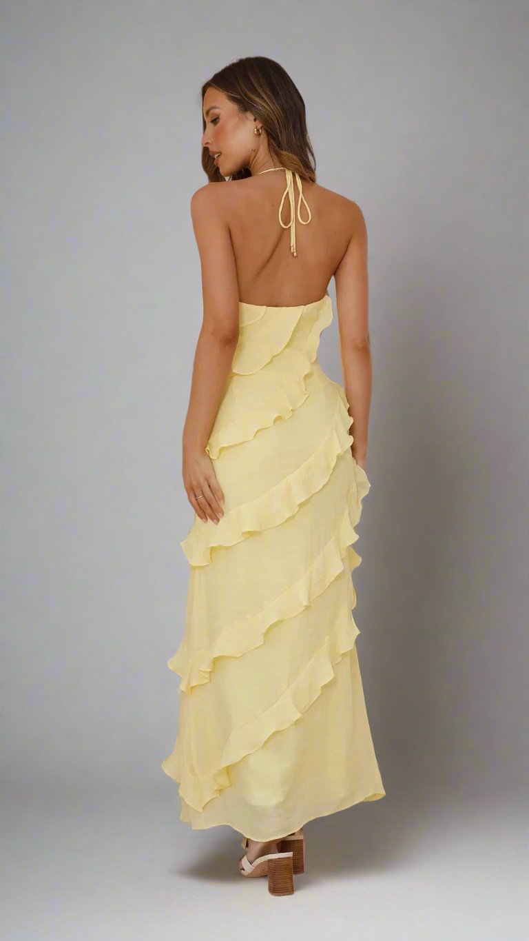 Francine | Elegant Ruffled Maxi Dress Perfect for Any Occasion