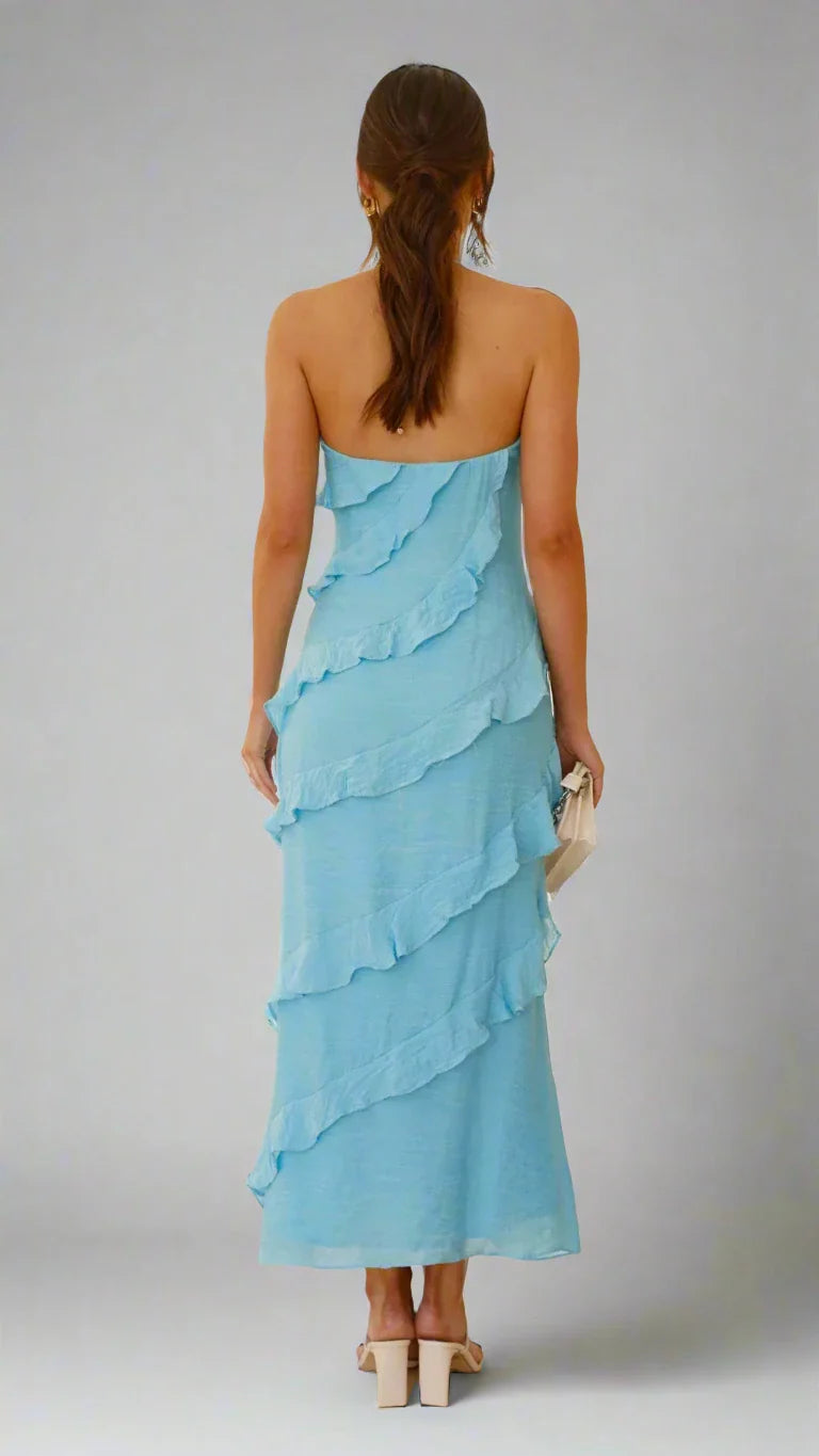 Francine | Elegant Ruffled Maxi Dress Perfect for Any Occasion