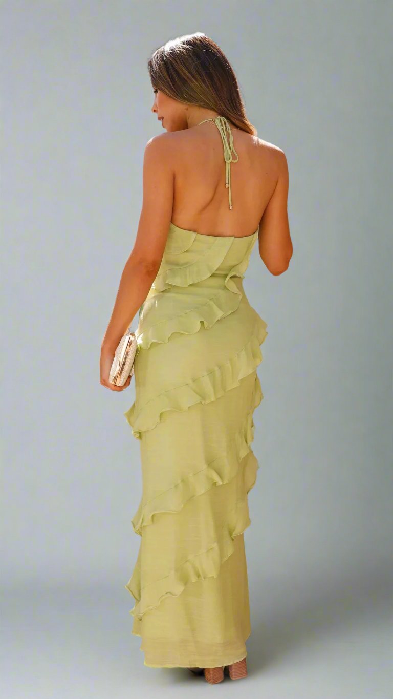 Francine | Elegant Ruffled Maxi Dress Perfect for Any Occasion