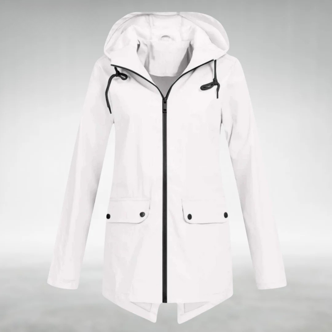 women waterproof jacket in blue for outdoor activities 4