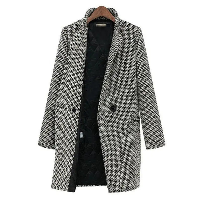 women wool-blend coat in black for winter outings 0