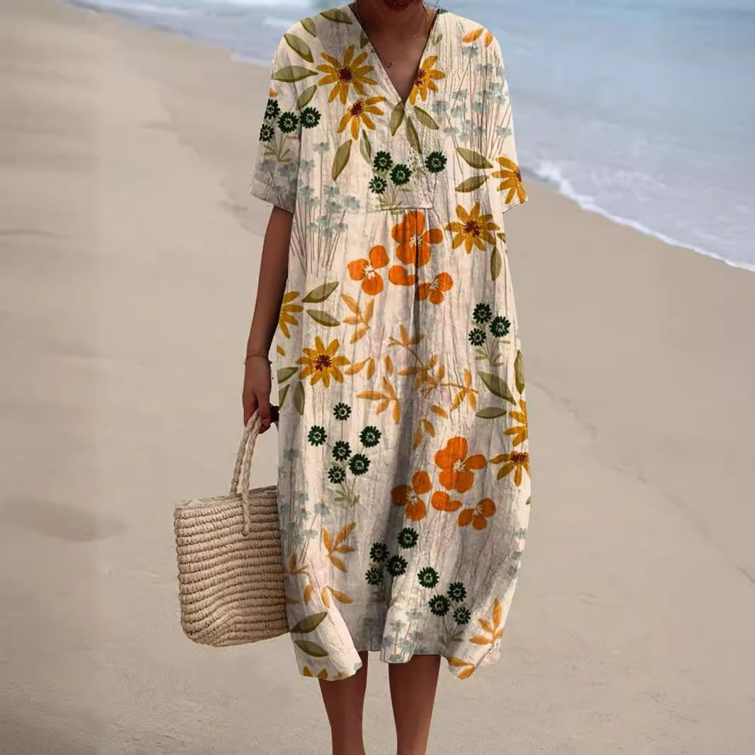 Giselle | Versatile Floral Summer Midi Dress