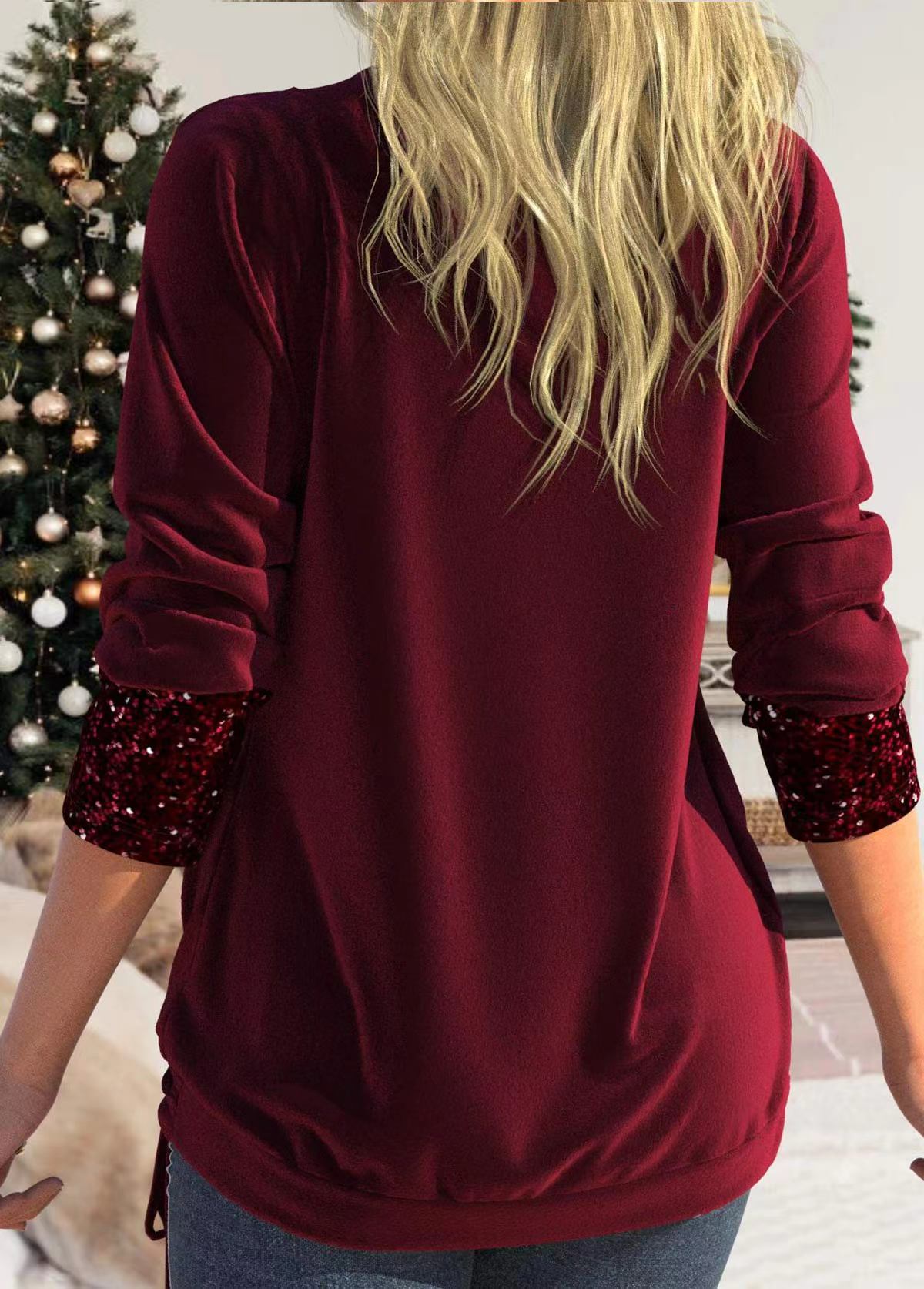 Dawn | Elegant V-Neck Blouse with Glitters for Women