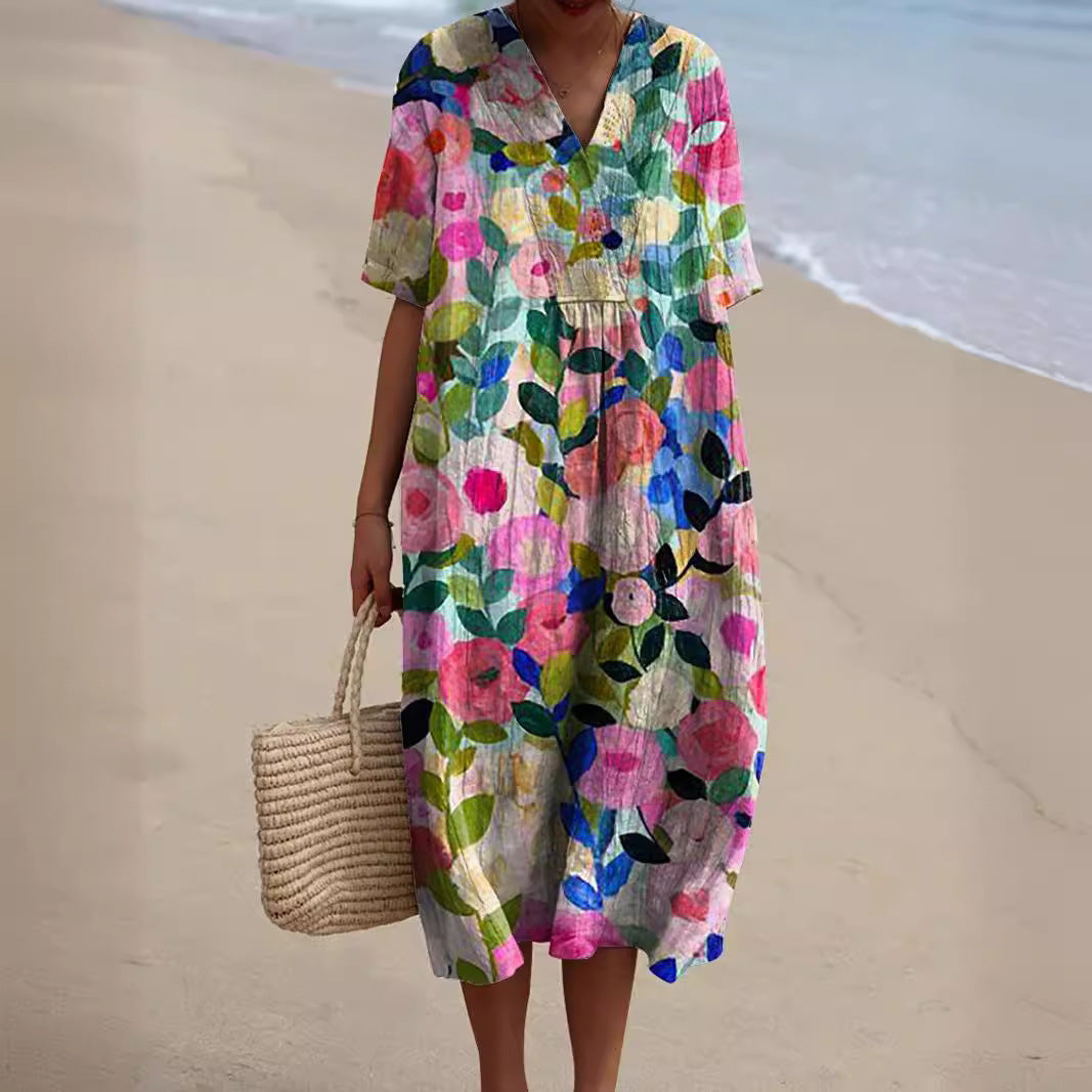 Giselle | Versatile Floral Summer Midi Dress