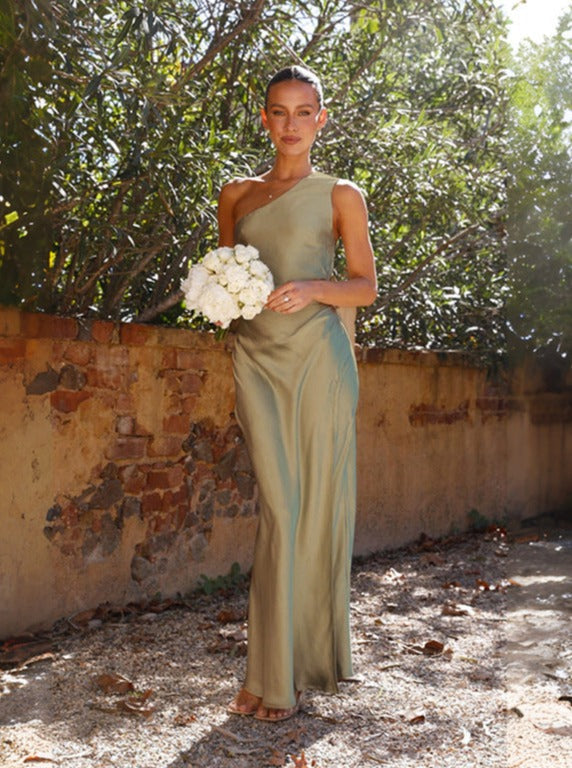 Delphine | Stunning Asymmetrical Maxi Dress with Slit Detail