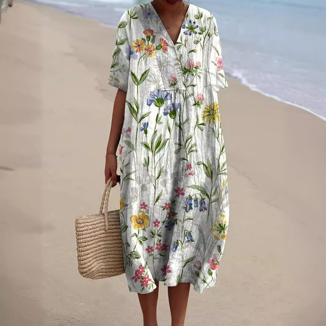 Giselle | Versatile Floral Summer Midi Dress