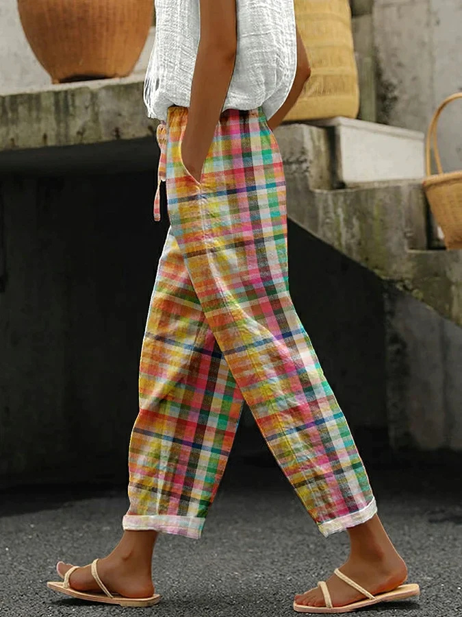 Lysandra | Comfortable Plaid Trousers for Women, Perfect for Casual Wear