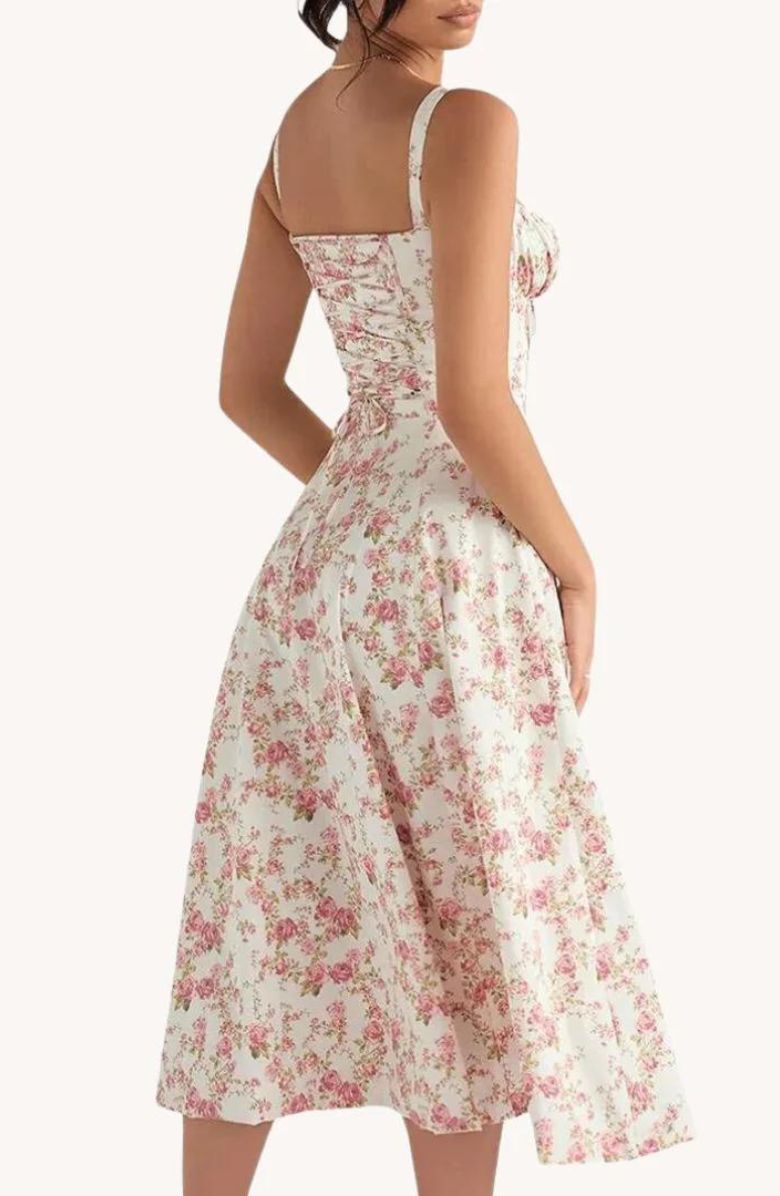 Nienke | Comfortable Fit Maxi Dress with Flower Pattern