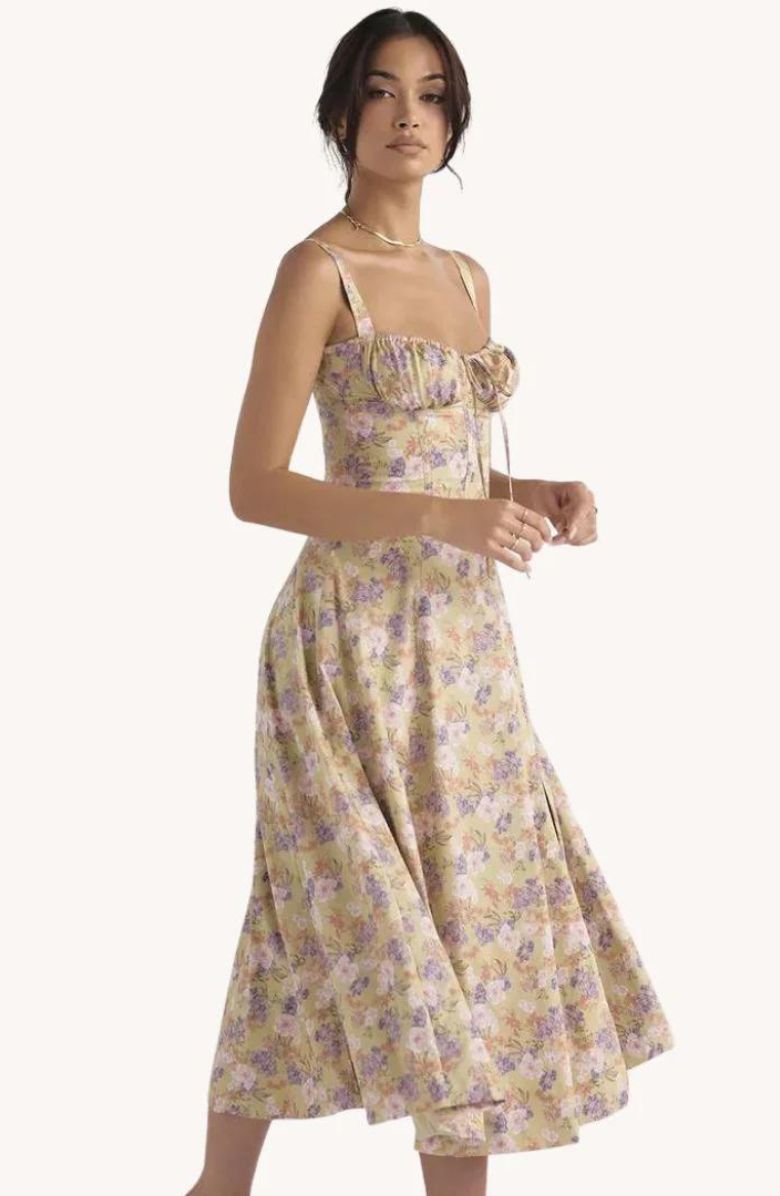 Nienke | Comfortable Fit Maxi Dress with Flower Pattern