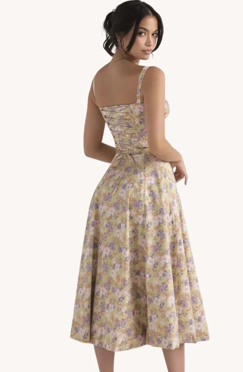 Nienke | Comfortable Fit Maxi Dress with Flower Pattern