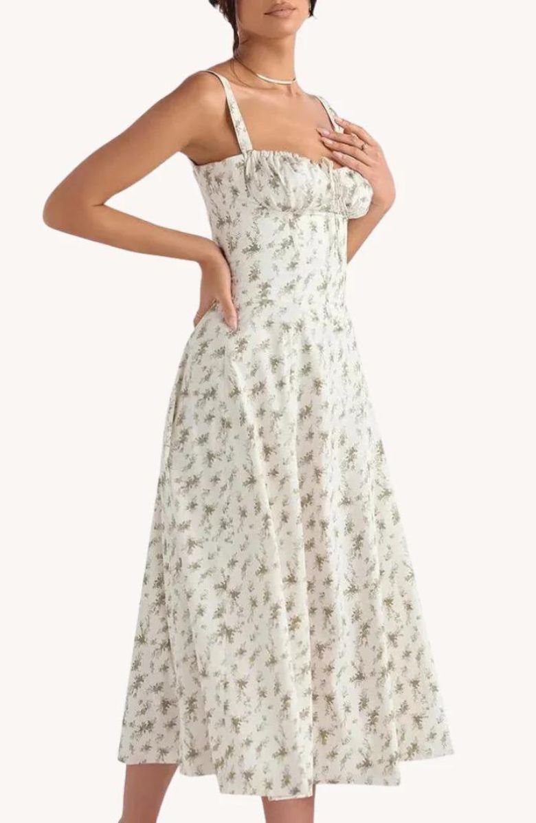 Nienke | Comfortable Fit Maxi Dress with Flower Pattern