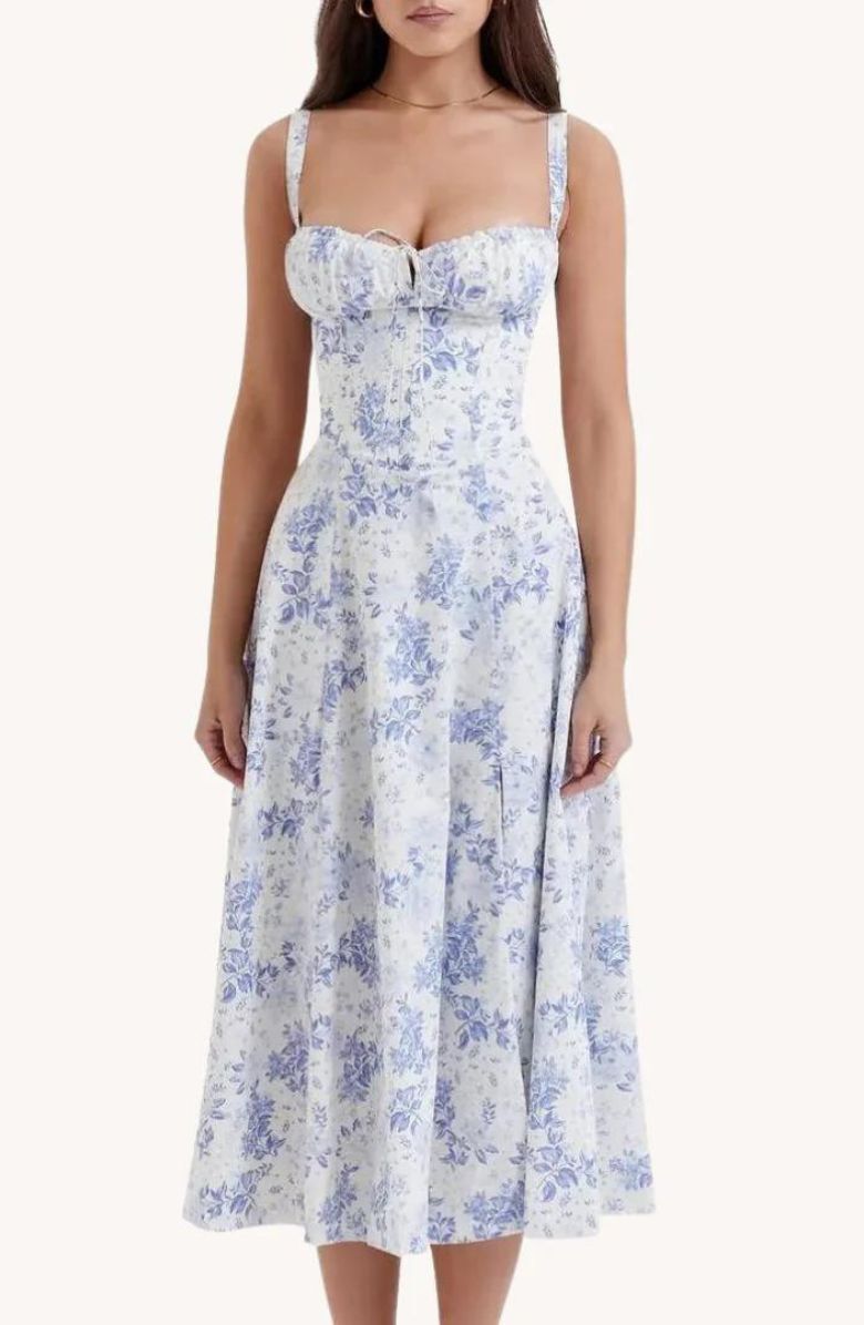 Nienke | Comfortable Fit Maxi Dress with Flower Pattern