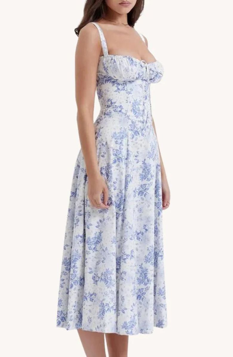 Nienke | Comfortable Fit Maxi Dress with Flower Pattern