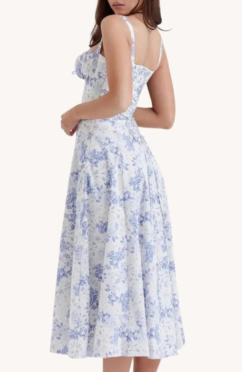 Nienke | Comfortable Fit Maxi Dress with Flower Pattern