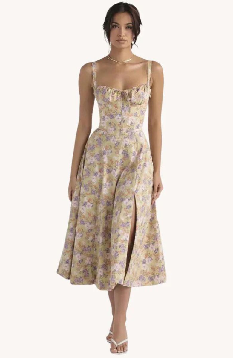 Nienke | Comfortable Fit Maxi Dress with Flower Pattern