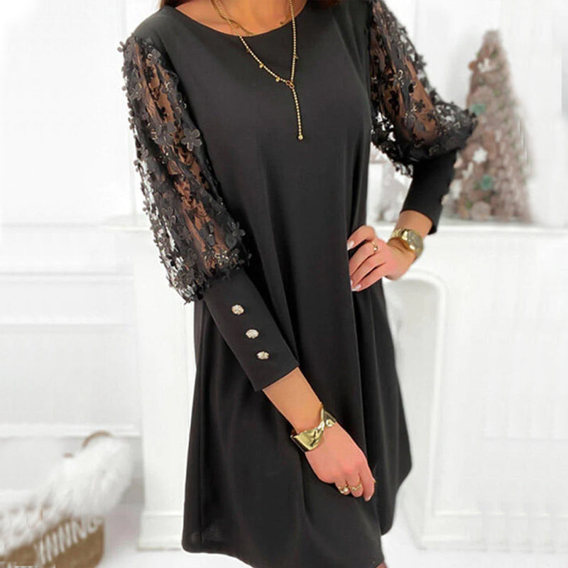 Della | Elegant Mini Dress with Puffed Sleeve