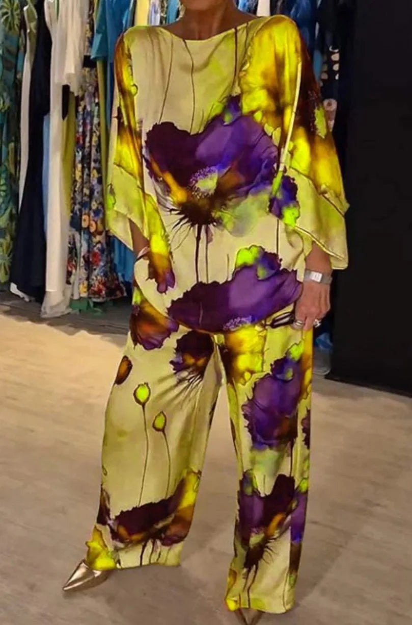 Lusi | Stylish Floral Loose 2-Piece Set for Women