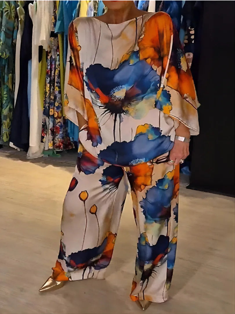 Lusi | Stylish Floral Loose 2-Piece Set for Women