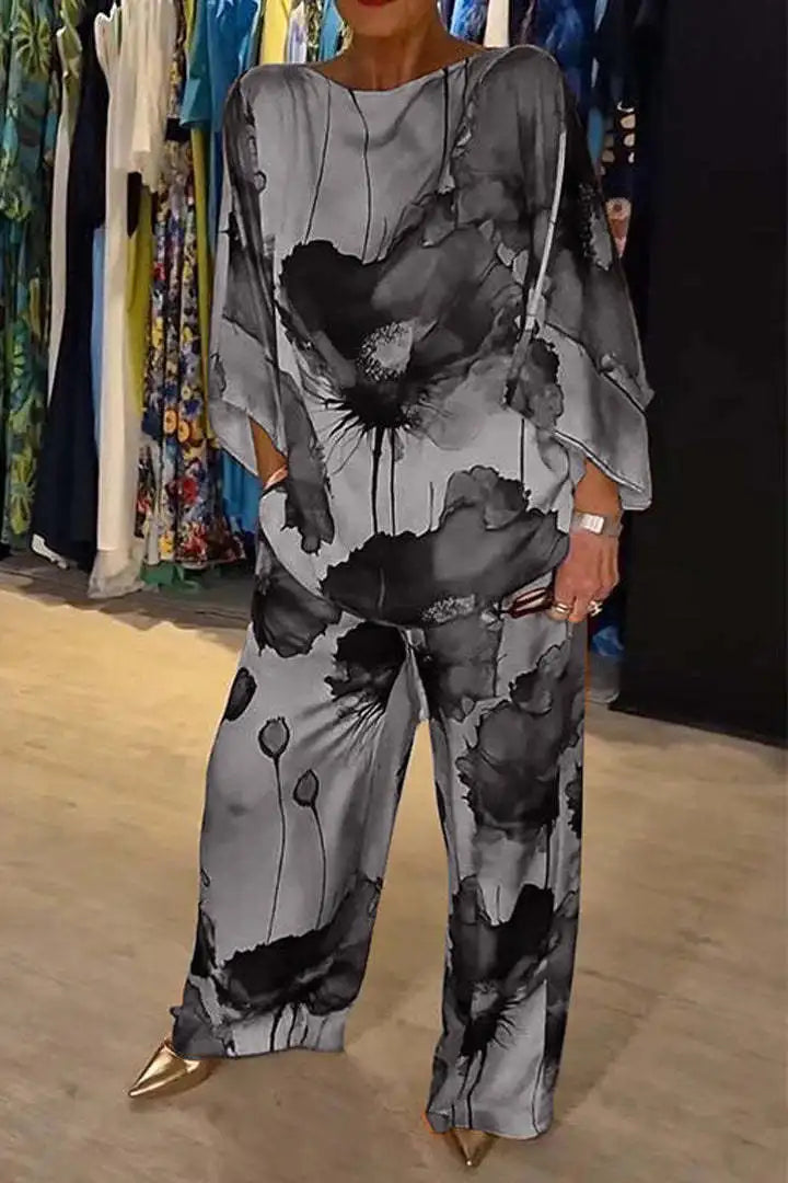 Lusi | Stylish Floral Loose 2-Piece Set for Women
