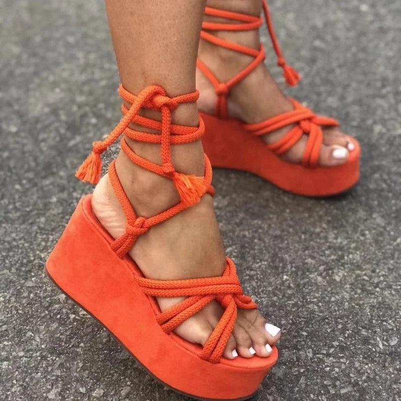 Brielle | Height-Increasing Platform Wedgy Strappy Sandals for Women