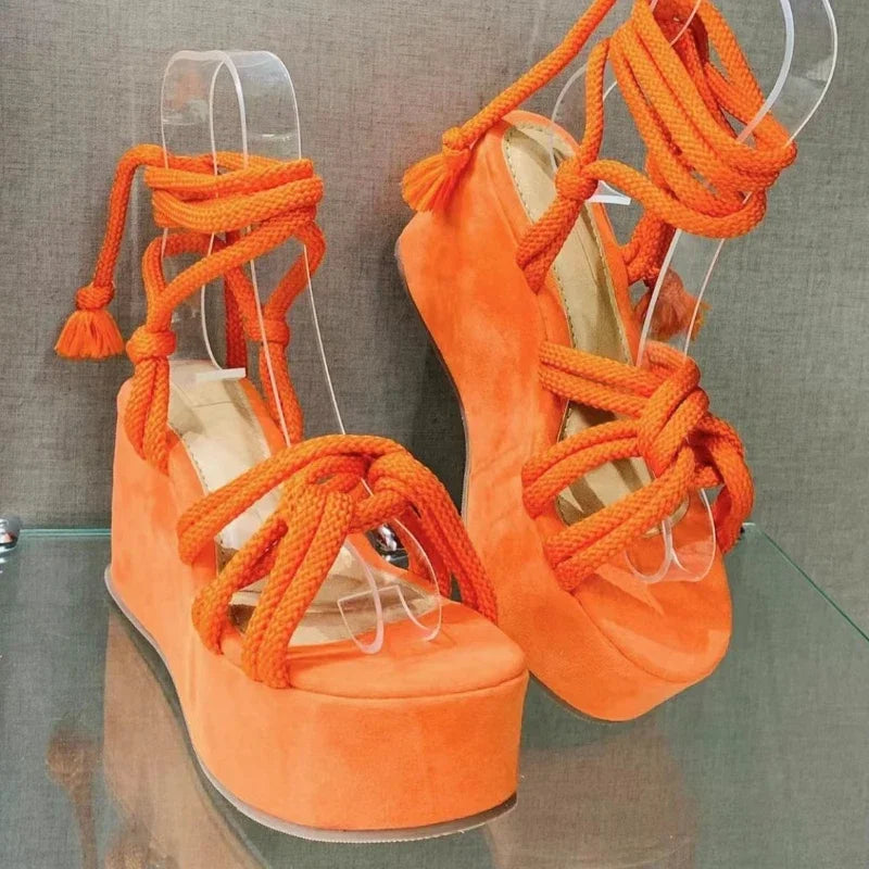 Brielle | Height-Increasing Platform Wedgy Strappy Sandals for Women