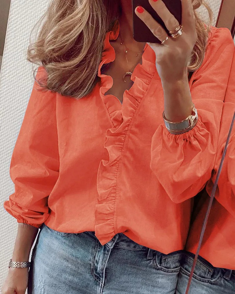 Nora | Elegant Blouse with Stylish Ruffles