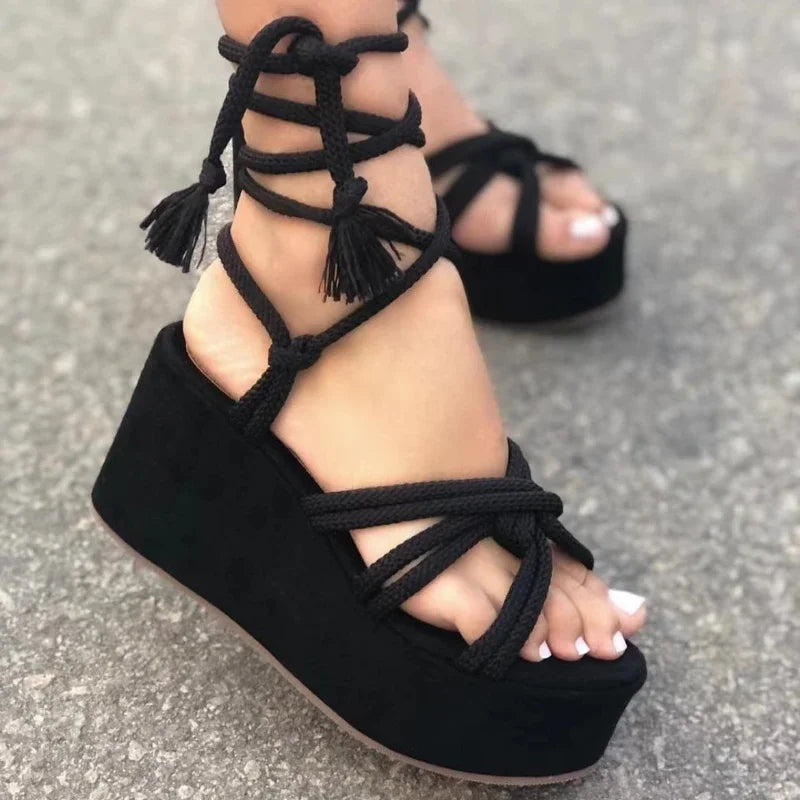 Brielle | Height-Increasing Platform Wedgy Strappy Sandals for Women
