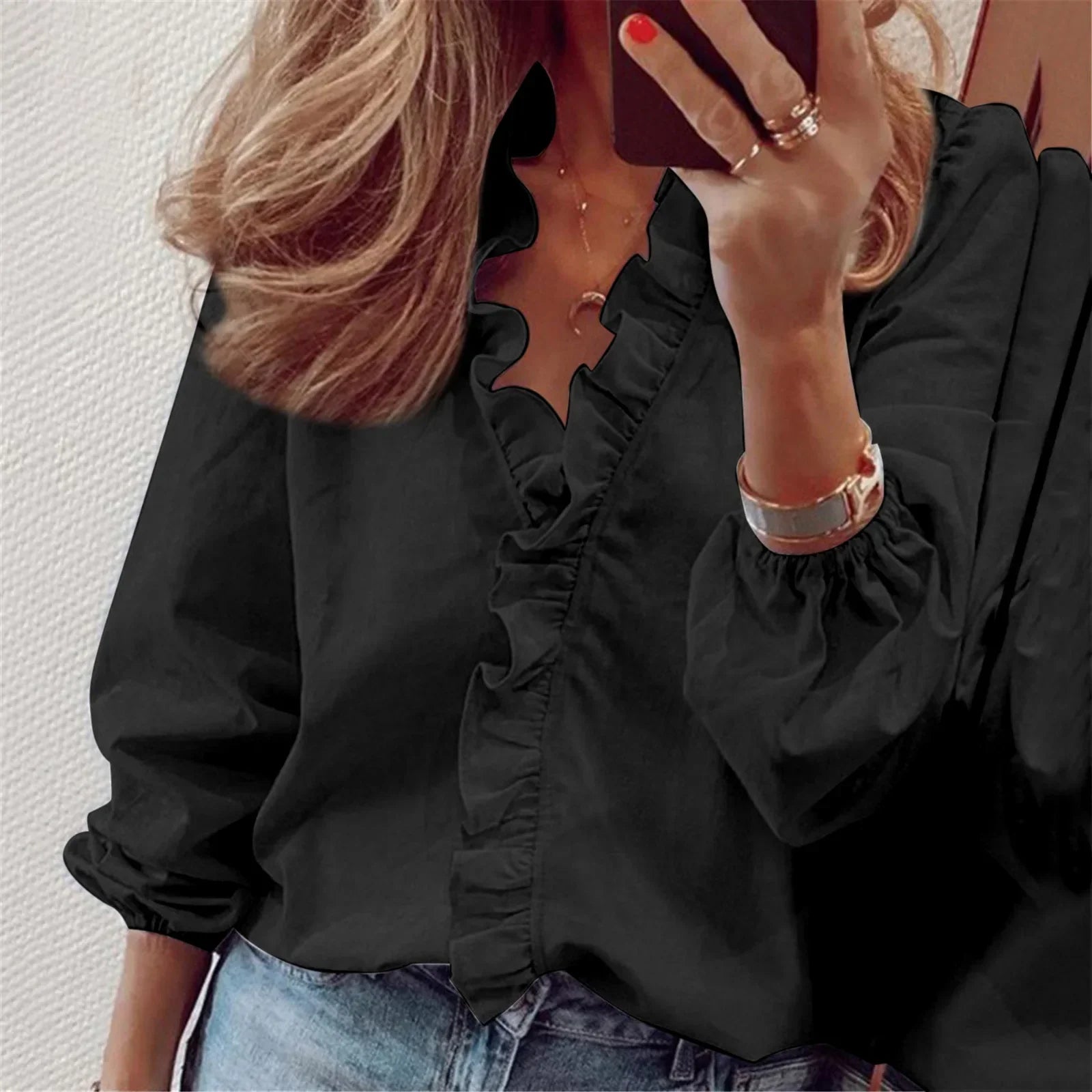 Nora | Elegant Blouse with Stylish Ruffles