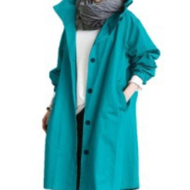 women lightweight raincoat in blue for rainy days 7