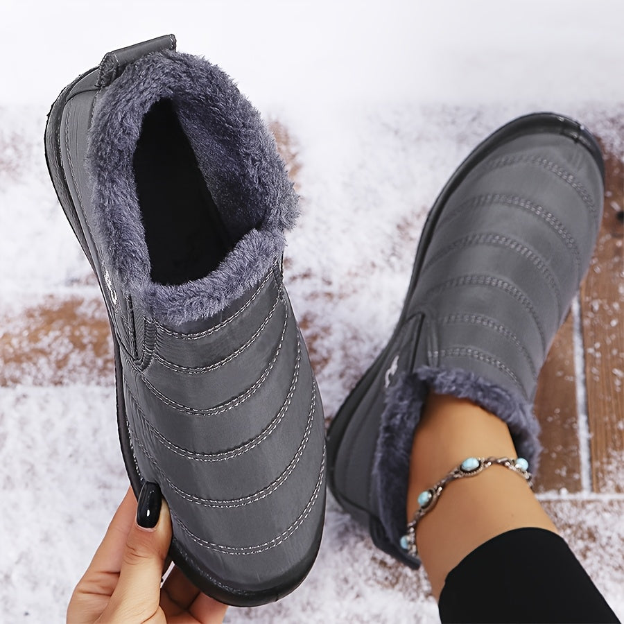 women slip-on boots in black for winter 2