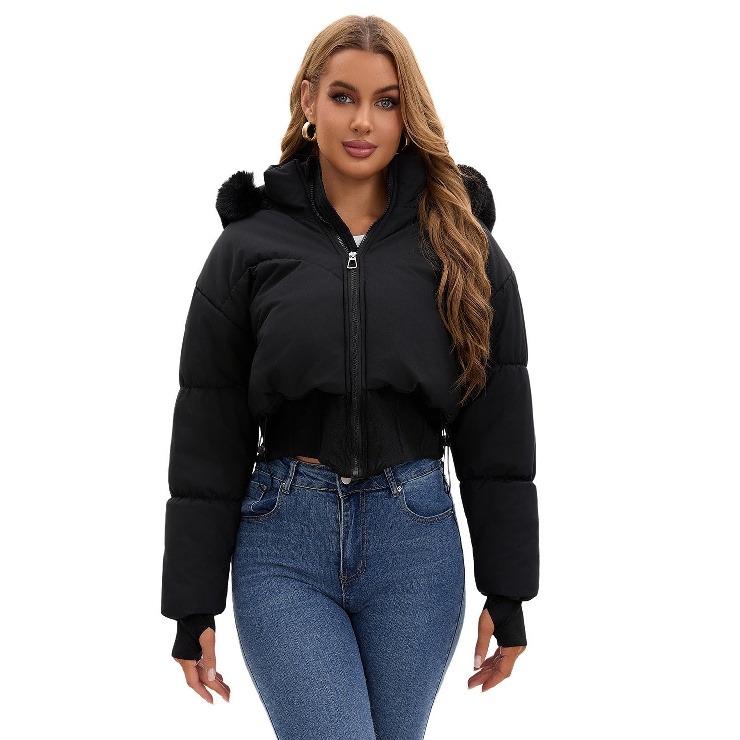 women down jacket in black for winter outings 5