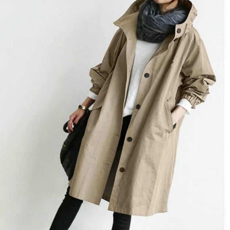 women trench coat in lightweight fabric for spring 6