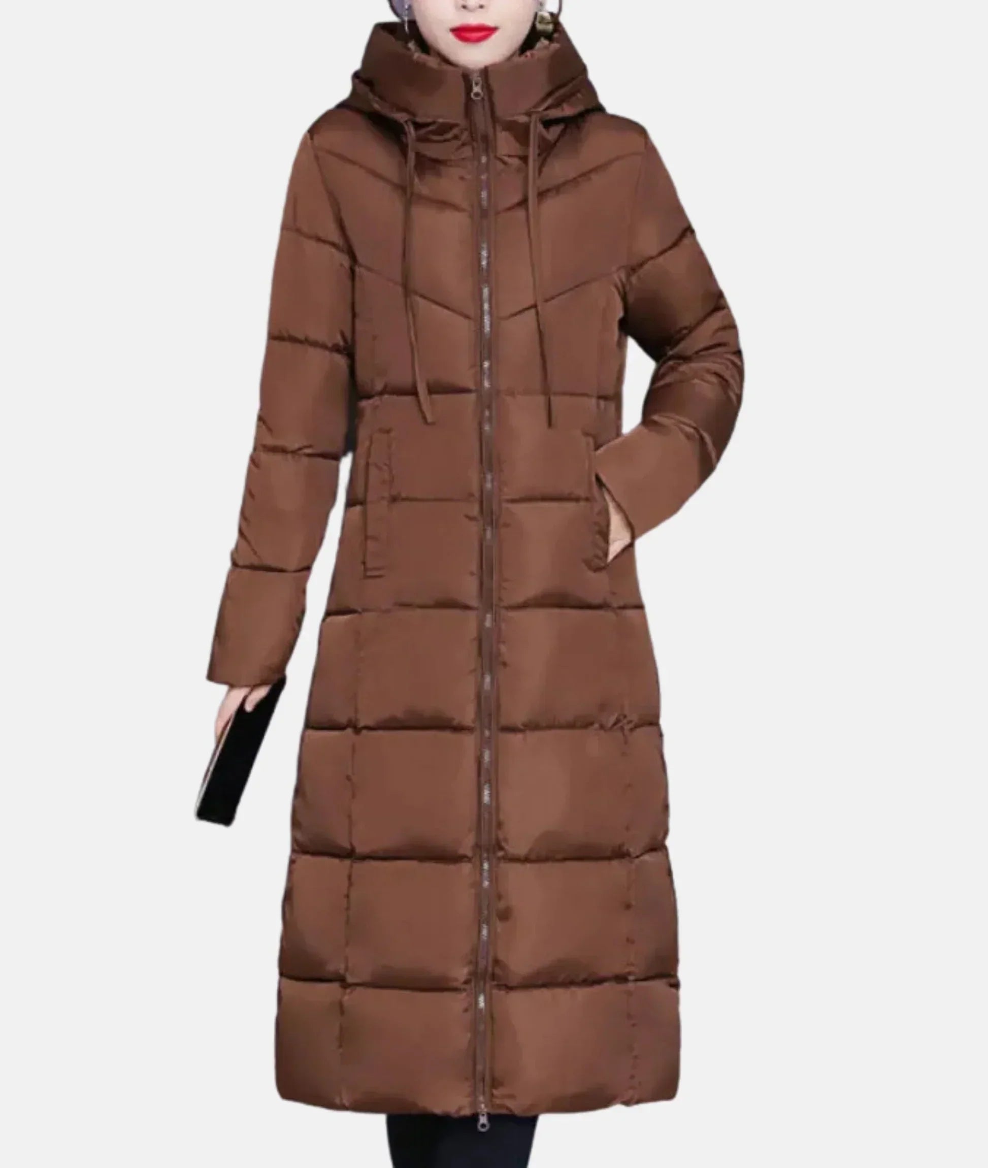 women long winter coat in black for winter 3