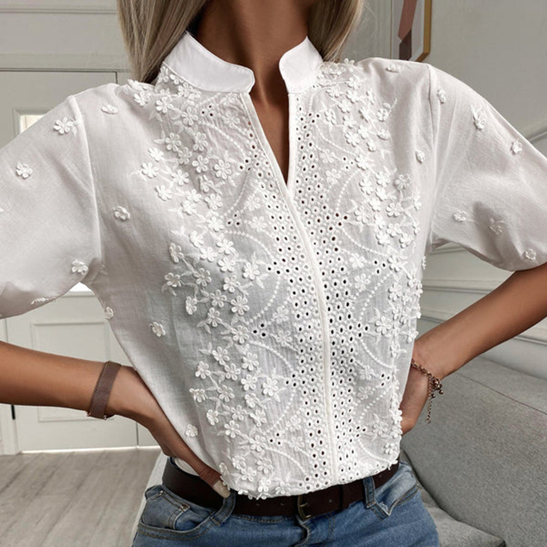 Blanca | Elegant Puffed Sleeved Blouse with Versatile Design for Women