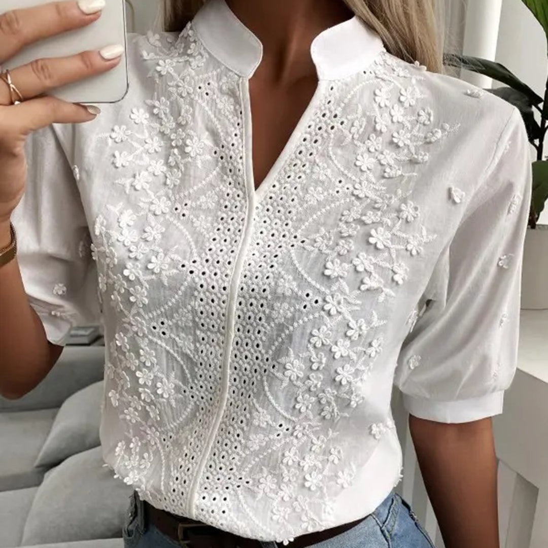 Blanca | Elegant Puffed Sleeved Blouse with Versatile Design for Women