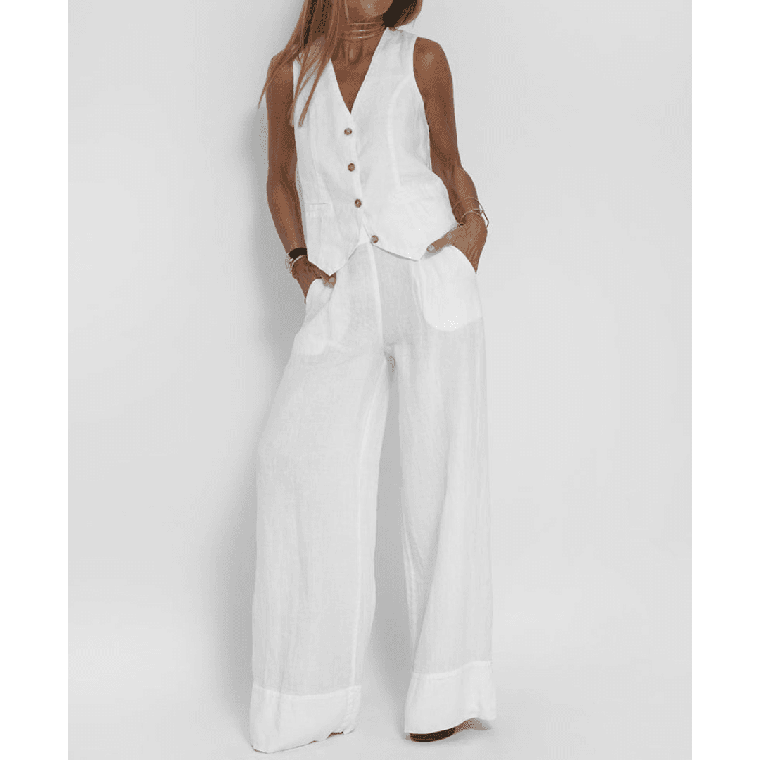Riley | Breathable Women's Linen Suit Set Perfect for Warm Weather