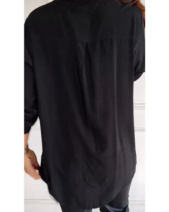 Elske | Stylish Sequined Blouse with Trendy Button Detail for Women