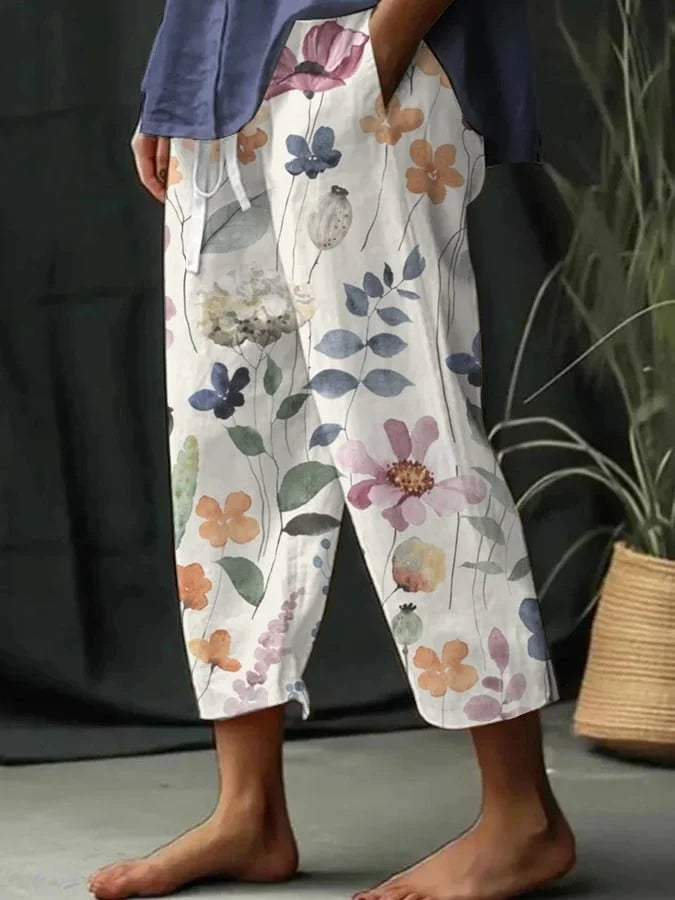 Victoria | Stylish Lightweight Floral Pants for Women