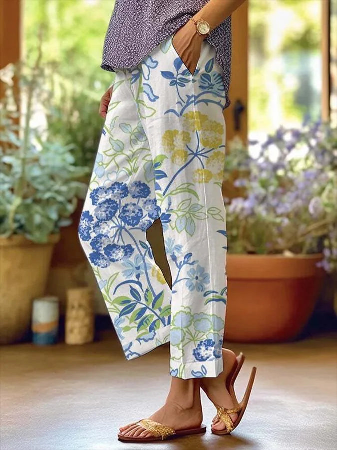 Victoria | Stylish Lightweight Floral Pants for Women