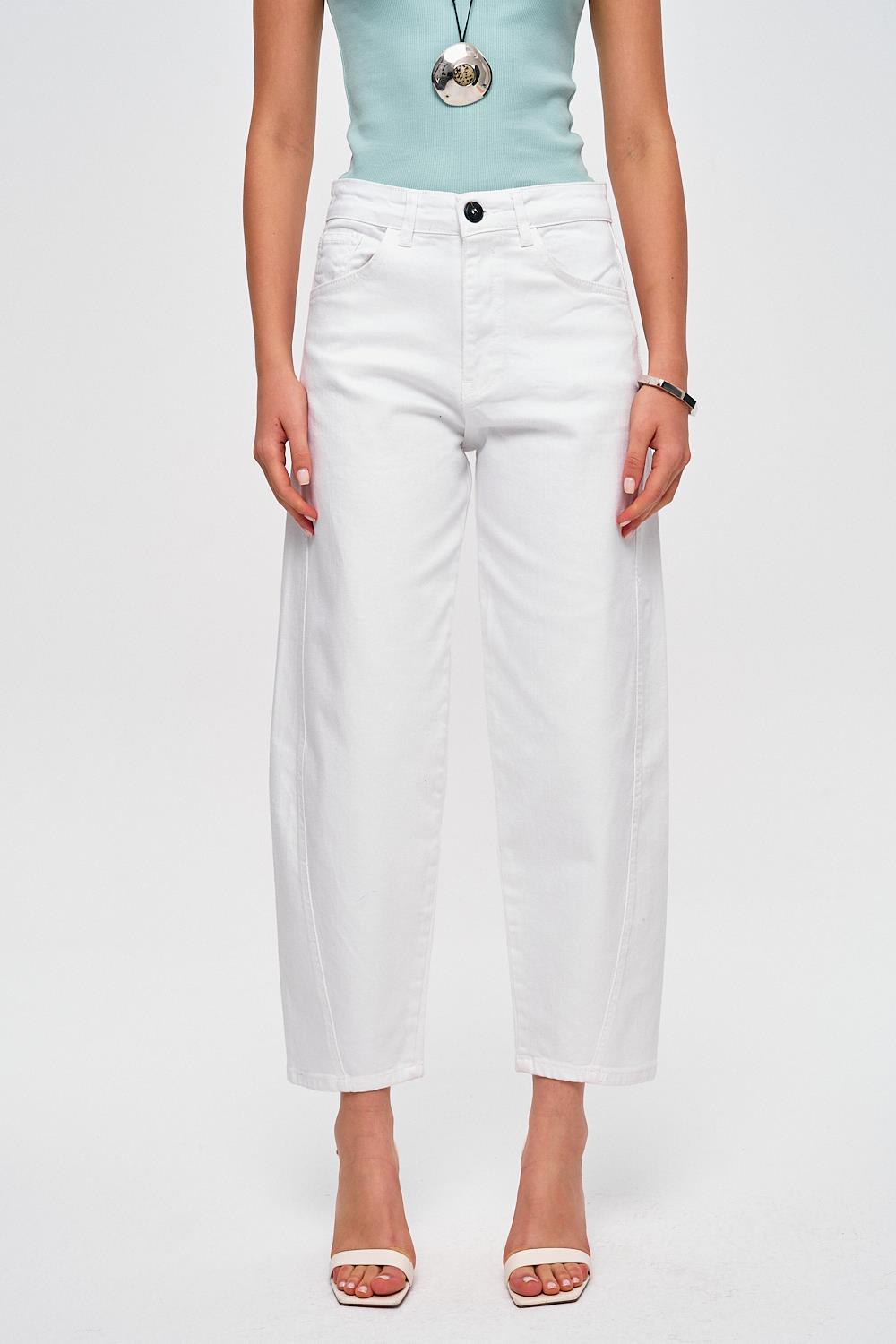 Balloon White Jeans for Women