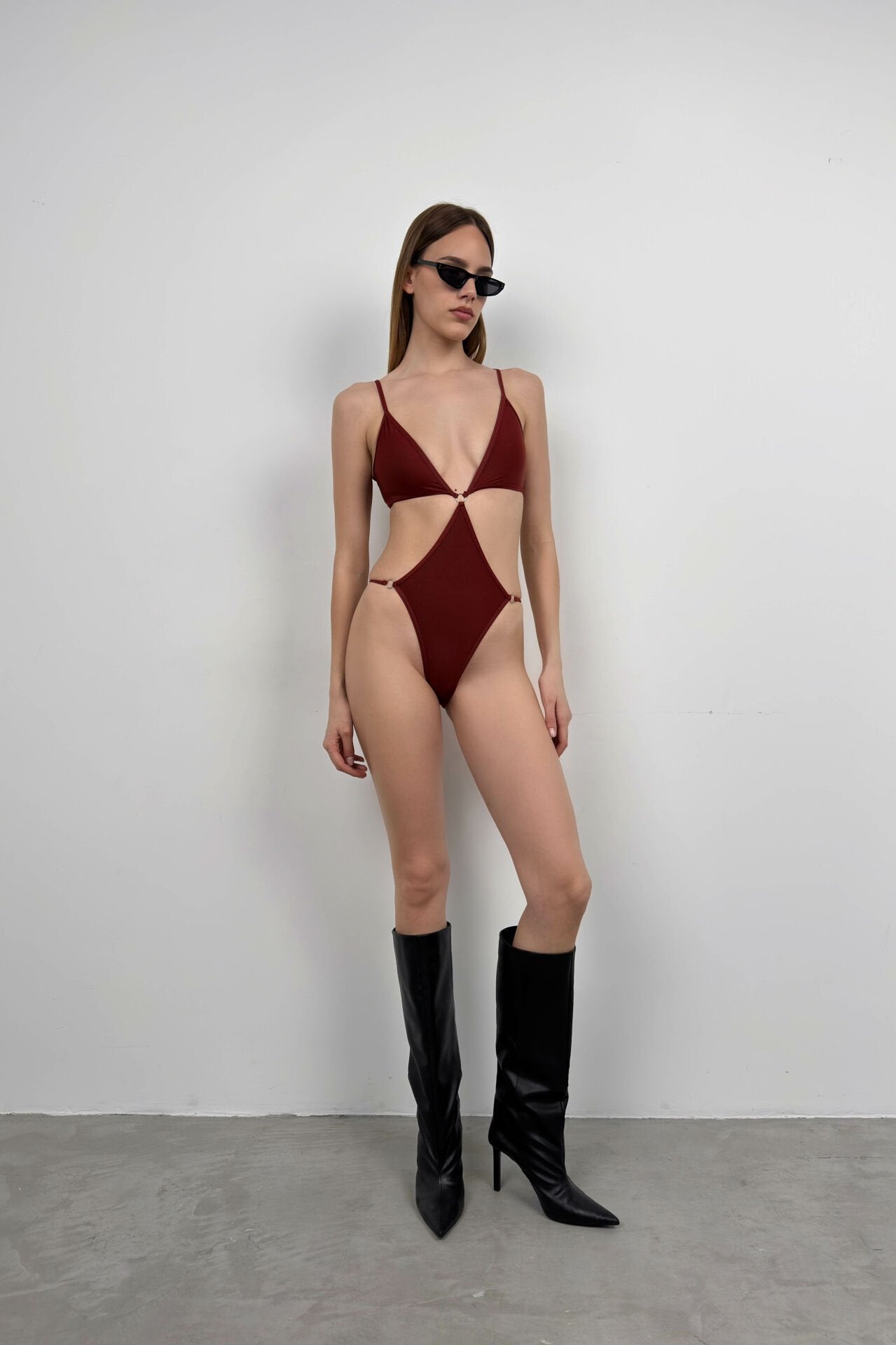 Low Waist Brown Swimsuit