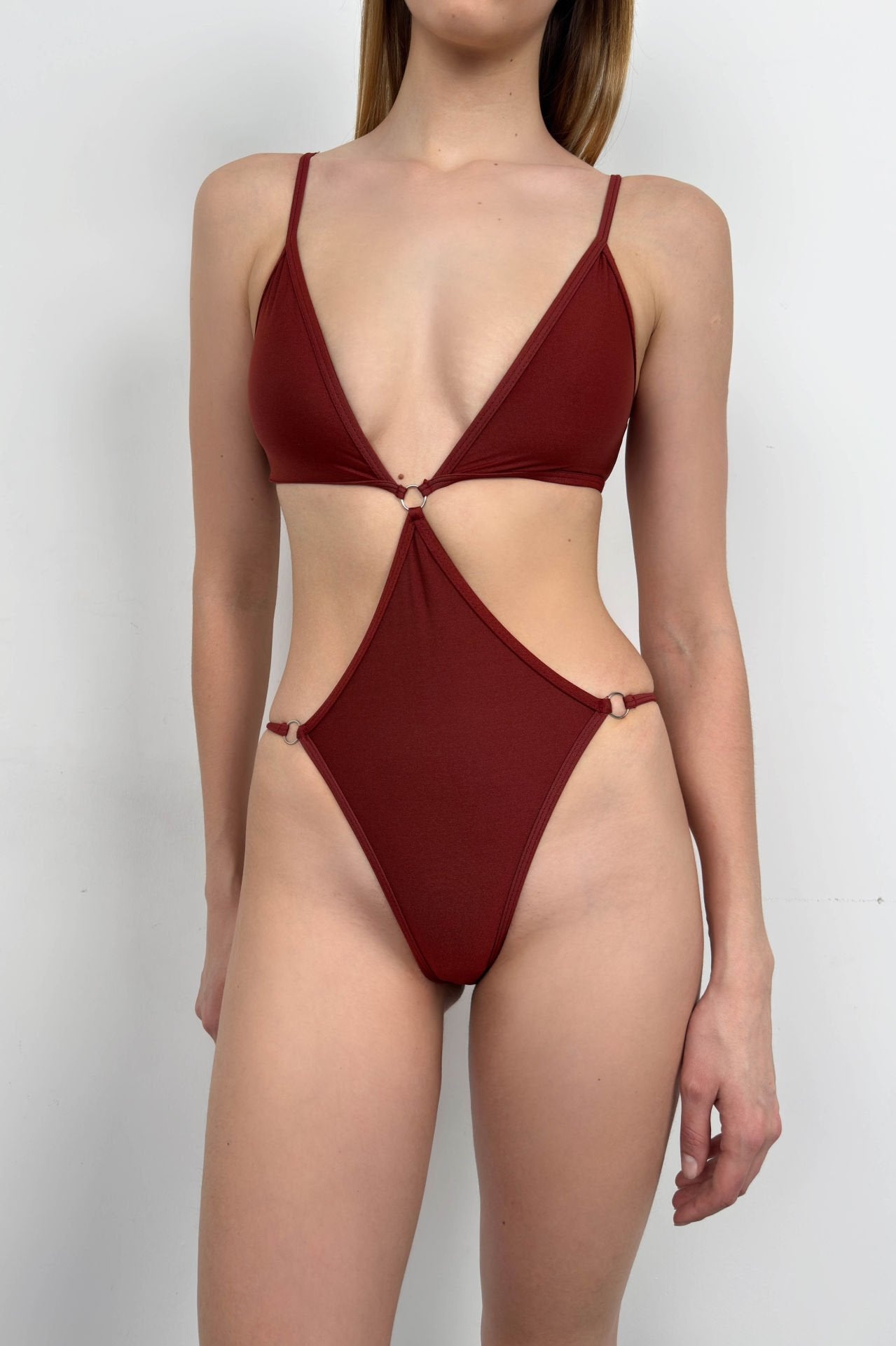 Low Waist Brown Swimsuit