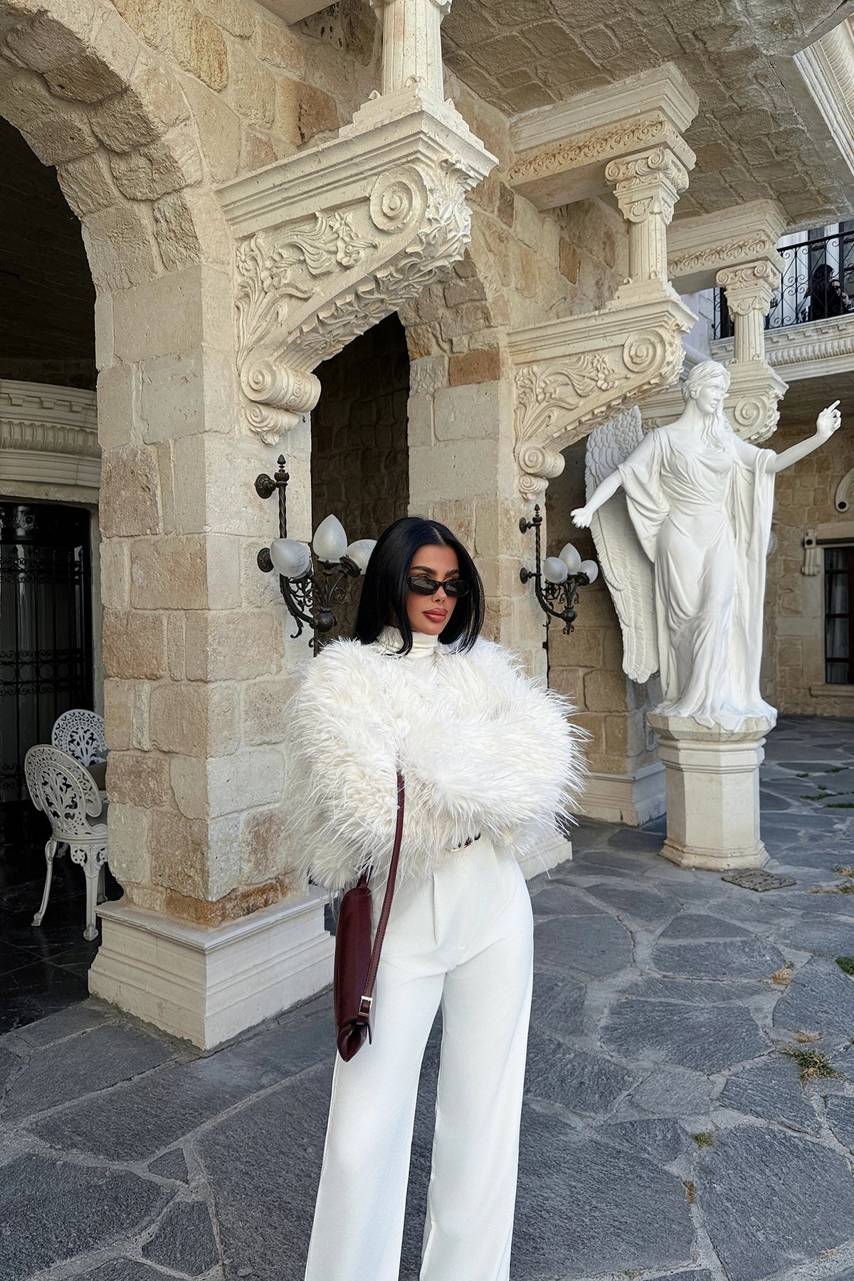 Basic White Fur Jacket for Women